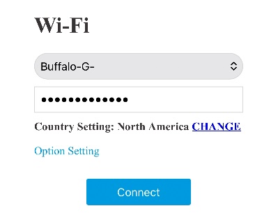 自宅のWi-Fiを選択しパスワードを入力する画面