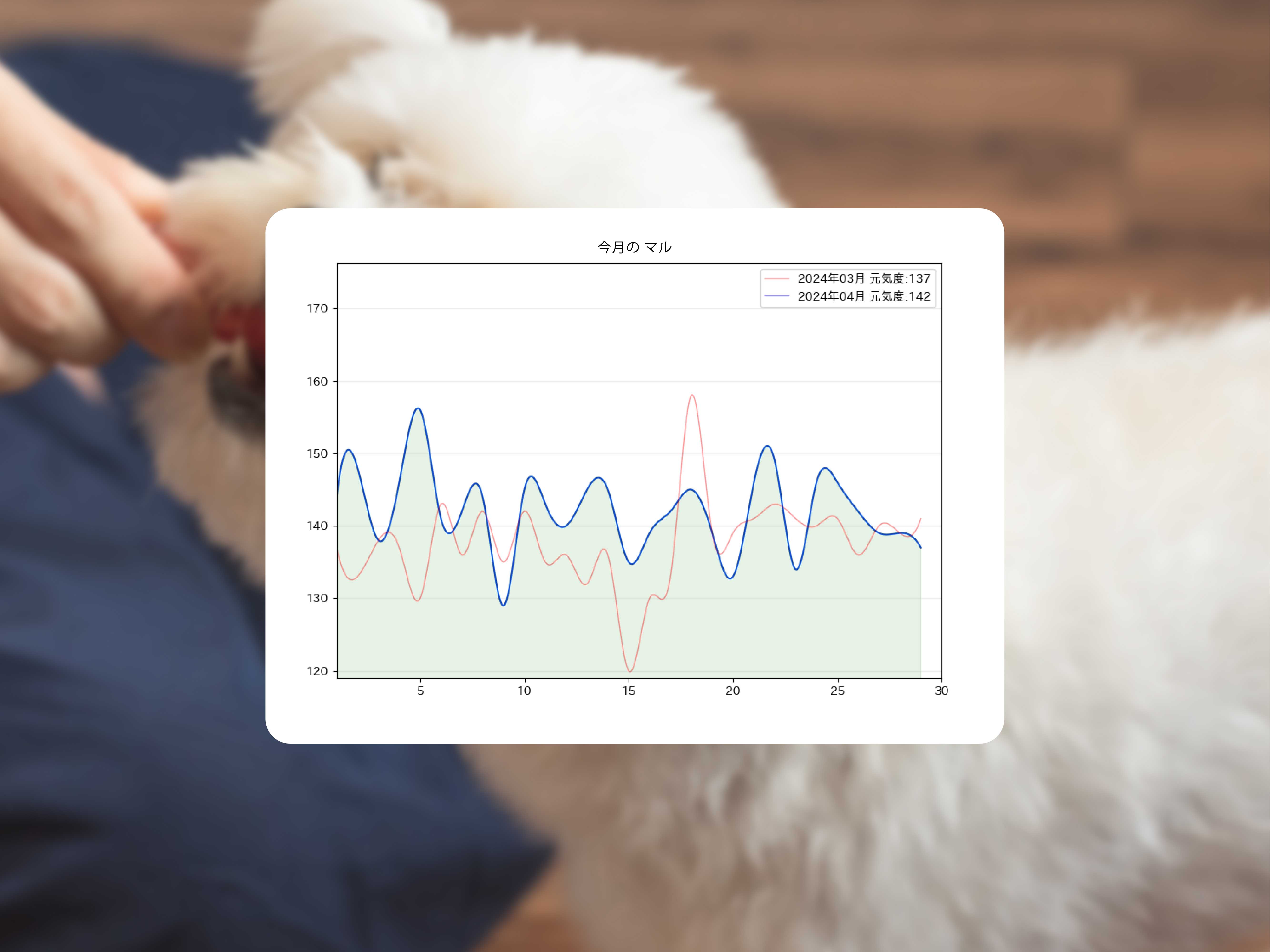 活動グラフで「元気度の変化」が見える
